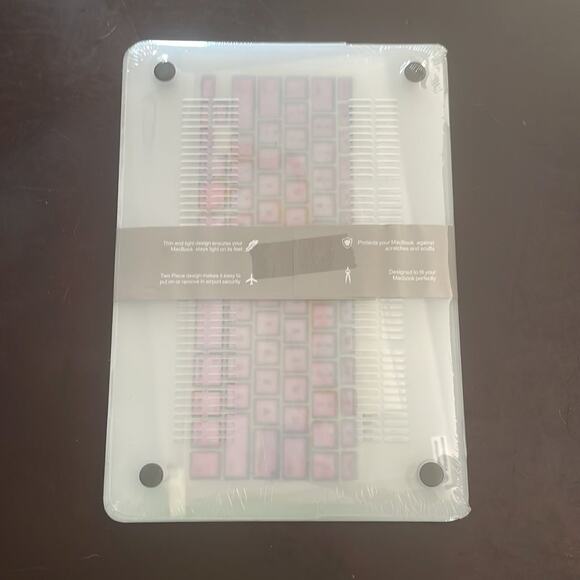 MacBook Air 13” blue/gold water design hardshell case 2010-2017 - Picture 2 of 3